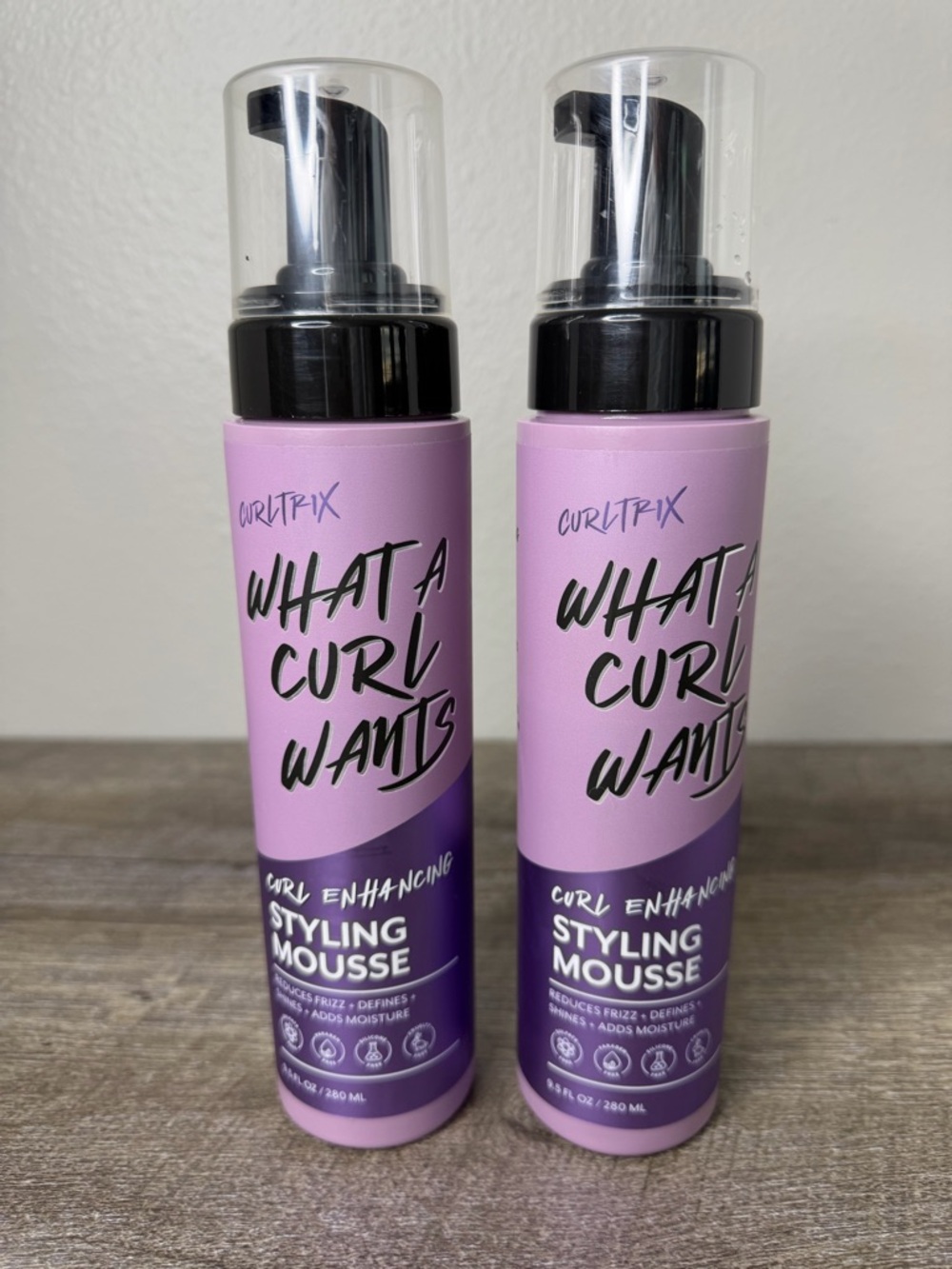 2 CURLTRIX What A Curl Wants Curl Enhancing Styling Mousse 9.5oz Each Discontin.